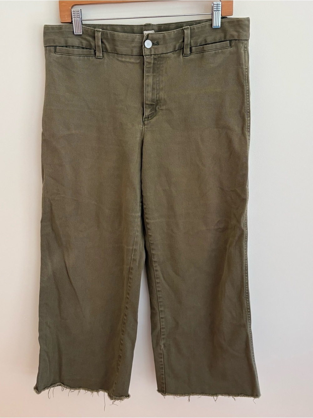 GAP Olive Green Wide Leg High Rise Pants